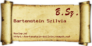 Bartenstein Szilvia névjegykártya